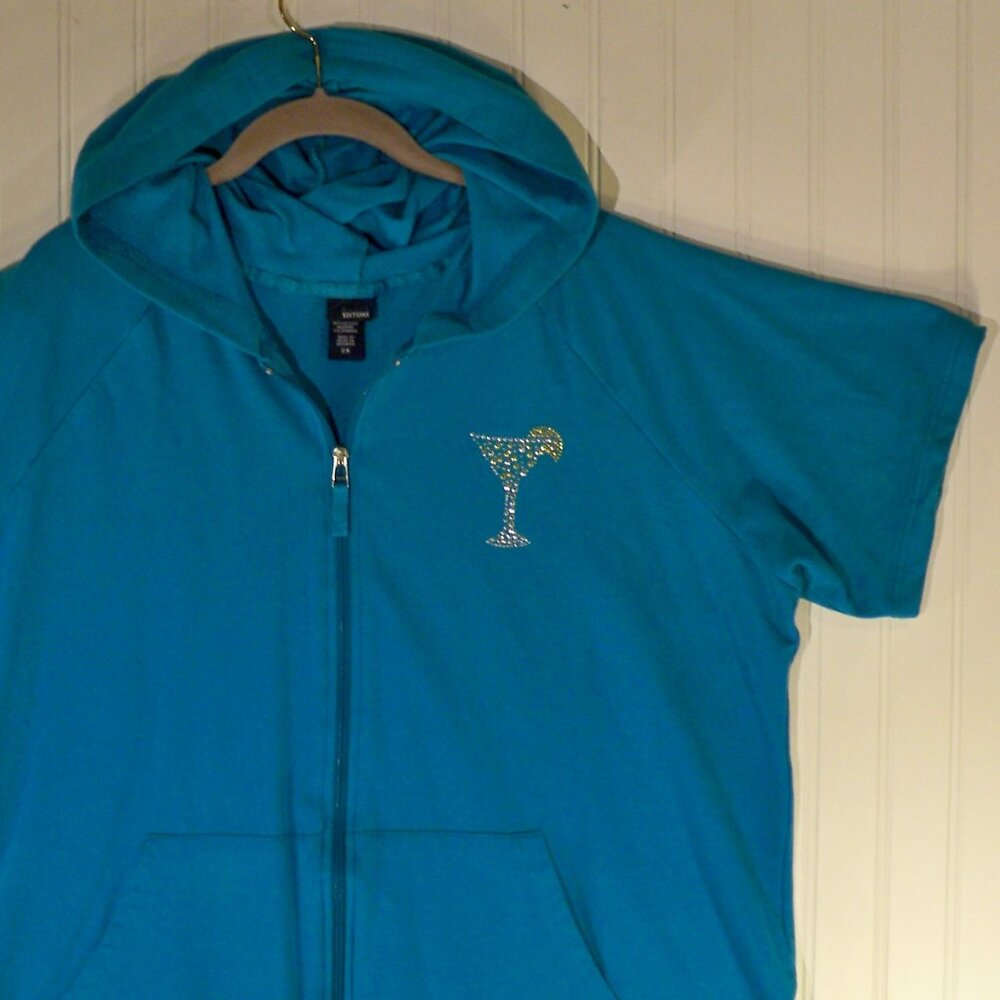 Basic Editions, Zip Up Blue Hoodie, 2X